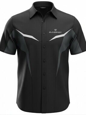 POLARIS SLINGSHOT | Black Gray Pit Crew Short Sleeve Cotton Racing Shirt | 2X‎